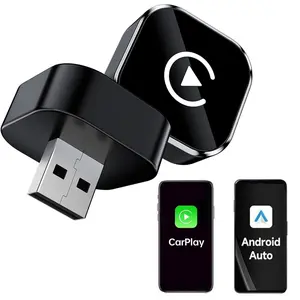 2026 Wireless carplay Adapter for iPhone/Android  Fast Connection,Hands-Free Call wireless adapter Electronic Charger carplay dongle