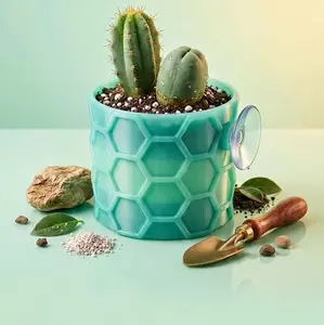 "The Keeper" Suction Window Planter with PETG Magnetic Drip Tray 4 inch