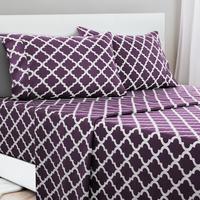 Quatrefoil Purple/White