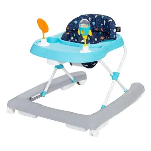 Baby Activity Walker Adjustable Foldable with Toys Tray Cup Holder Space Theme 6 Months+