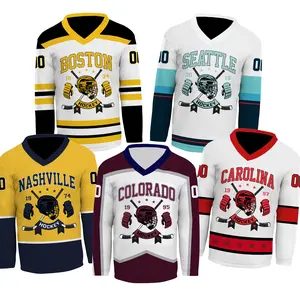 All Team Hockey Jesey, Classic Sport Uniform, Ice Hockey Menswear Street Wear, Unisex V-neck Shirt