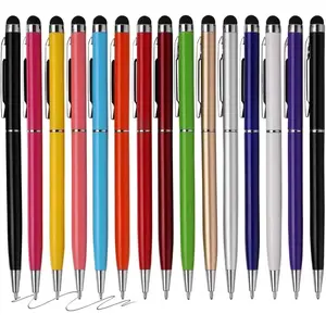 15 Pack Stylus Pens for Touch Screens Stylus Pen Compatible with Phone Tablets and Black Ink Ballpoint Pens-2 in 1 Stylists pens for Touch Screens
