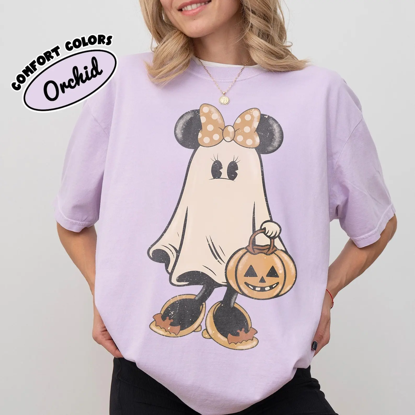 Retro Cartoon Mouse Halloween Shirt, Signature Trick or Treat Spooky Tee, Unisex Graphic T-Shirt for Couples, Party Trip Gift