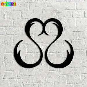 1pc Infinity Heart Metal Wall Art, Romantic Infinity Heart Statue Mural, Ideal Gift for Valentine's Day, Wedding Anniversary, Love Decor Enthusiasts, Powder-Coated Metal Wall Decor Wall Sculptures,  Charming Romantic Home Decor