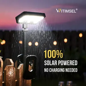 Solar Outdoor Light with Motion Sensor – Ultra Bright 600LM LED Clip-On Security Light, IP65 Waterproof, USB Rechargeable, 92 LEDs, Adjustable 360° Rotation for Yard, Deck, Gutter, Camping by Witimsel portable