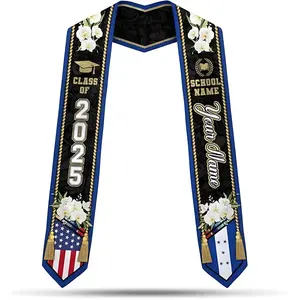 Personalized Honduran Graduation Sash, Honduras Graduation Stole Custom, Honduran American Flag Graduation Sash 2025