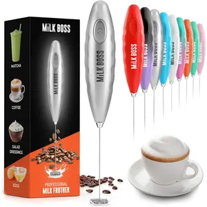 Handheld Electric Matcha Whisk Stirrer Matcha Frother Wand & Drink Mixer for Matcha Tea & Green Tea Durable Stainless Steel Blender with Comfortable Grip Silver