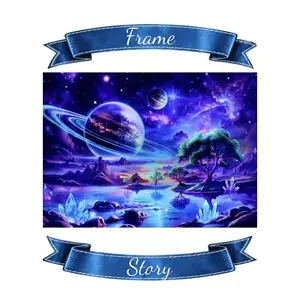Magical Trees Tapestries Cosmic Mountain Landscape Wall Decor Aesthetic Starry Night Backdrop for BedroomBlacklight Galaxy Space Tapestry UV Reactive Planet Wall Hanging