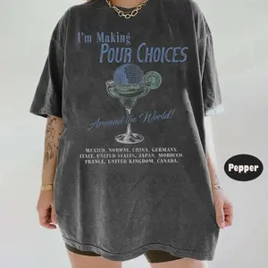 Retro Epcot I'm Making Pour Choices Around The World T-shirt, Epcot Shirt, Epcot World Tour Shirt, Family Matching Shirt JC9YI 4