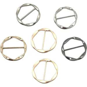6 count Scarf Ring Clip Metal T Shirt Clips Metal Circle Buckle Clothing Ring Wrap Holders Tie for Women Scarves Clasp