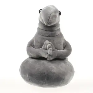 Zhdun Waiting Monster Plush Toy | Iconic Homunculus Loxodontus Meme Stuffed Doll | Funny "The Waiter" Gray Blob for Office Decor | Quirky Desk Gift