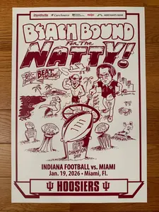 Indiana University Hoosiers 2025-26 Football National Championship Natty Poster