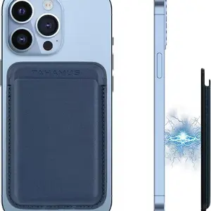 Magnetic Card Holder Ultra-Thin Safe Wallet, Compatible with iPhone 12 13 14 15 16 17, Secure Storage, Slim Design, Perfect for Daily Use, Phone Accessories