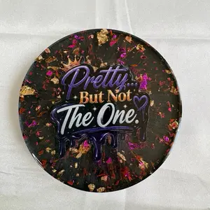 Handmade oversized resin coaster