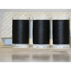 Sew-,  PurposeThread 547 Yards-Black  Thread 3 Pack (Black)