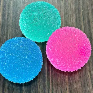 Pawtoto Grape Beads Crystal Mochi Ball Decor Set Pink Handcrafted Soft Stress Relief Desk Accent Party Favor Holiday Gift Trio