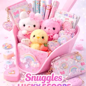 Regular Scoop Cute Stationery and Accessory Bundle with Pink Theme and Adorable Designs