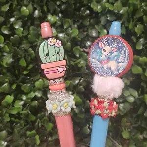 Beaded Writing Pen with Adorable focals and Designs Perfect for Creative Writing and Note Taking