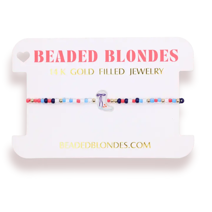 Patriotic Boot Bracelet on Color