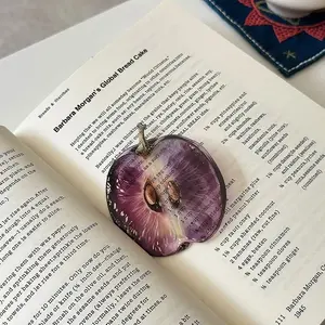 Grape Apple Fig Fruit-Shaped Acrylic Bookmark, Semi-Transparent Page Marker, Cute Book Accessory, Back-To-School Gift, DIY Accessory