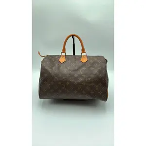 Pre-owned Louis Vuitton Leather Luxury Bags & Accessories Monogram Speedy 35 Hand Bag Date Code: SP0994P. Entrupy ID: M3YRKC7.