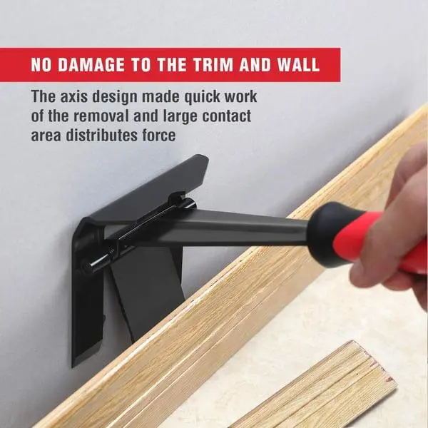 Efficient Trim Removal Tool,3-Inch Baseboard Removal Tool for No-damage the surface, Heavy Duty Pry Bar Removal Multi-Tool for Carpet Tack Strip, Baseboard, Molding, Siding and Flooring Removal