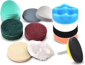 3" Wet Sanding Polishing Kit for Drill  Buffer  Headlight Restoration Kit with Sandpaper Discs,  &  Buffing Pads  Drill Polisher Attachment for Auto Detailing &  Repair