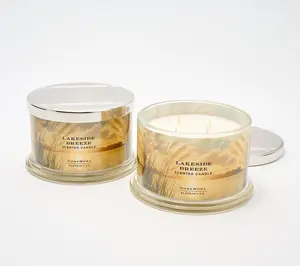 HomeWorx by Sltakin + Co. S/2 18oz Lakeside Breeze Candles