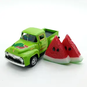 3-Piece Summer Refreshing Cute Watermelon Sun Vacation Home Decor, Vintage Truck Watermelon Ornament Gift Set, Fun Family Decoration, Home Decor Ornaments