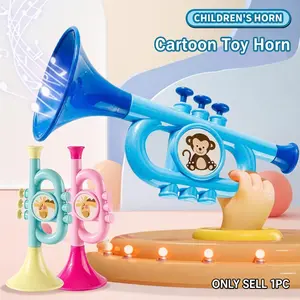 Music Toy Trumpet Instrument, Early Education Sound Simulation, Hand Grip Training, Random Patterns, Birthday Gift for 3-6 Year Olds