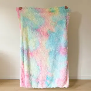Soft Rainbow Color Bed Blanket, Foldable, Perfect for Bedroom Living Room Sofa, Adds Unique Experience to Your Life