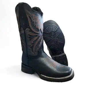Crazy Leather Boot- Square Toe