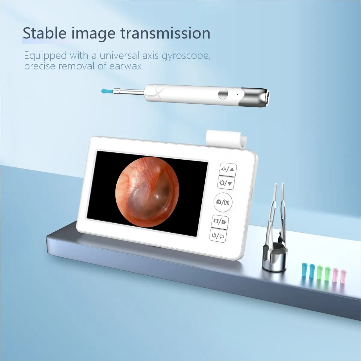 Digital Otoscope Smart Ear Cleaning Kit, Wireless Display, HD Camera, 6 LED Lights, Nasal, Throat, Dental, Skin Check, Video Recording, Gift