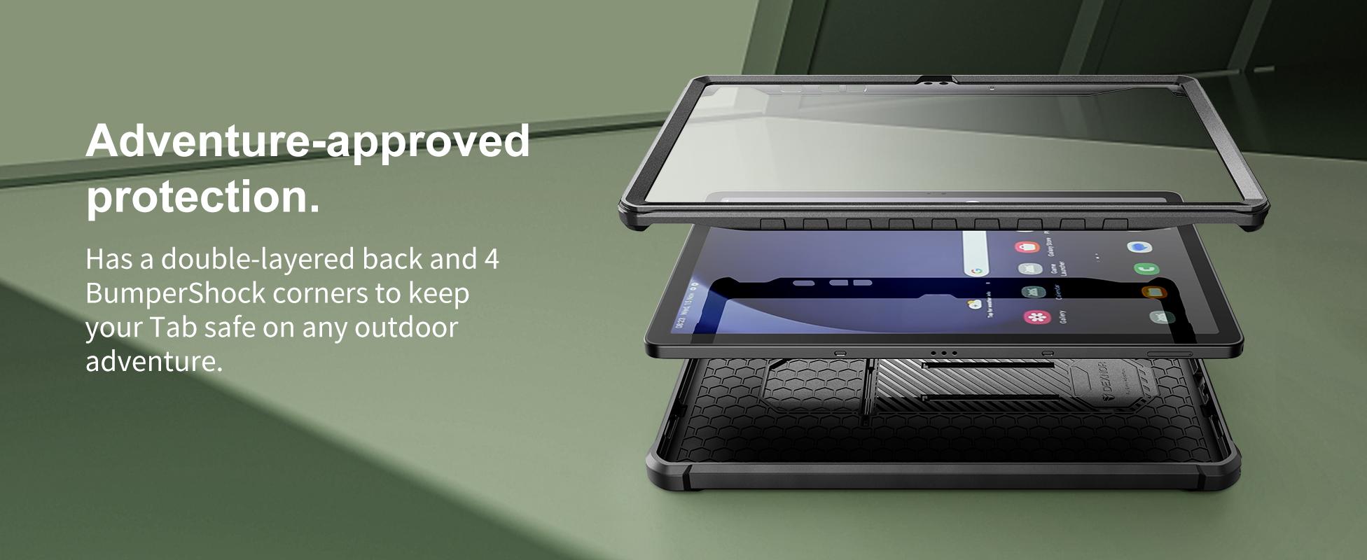 Dexnor Case for Samsung Galaxy Tab A9 Plus 2023, [Built-in Screen Protector & Kickstand] Heavy Duty Shockproof Full Body Protective Tablet Cover for Galaxy Tab A9+ 11 Inch