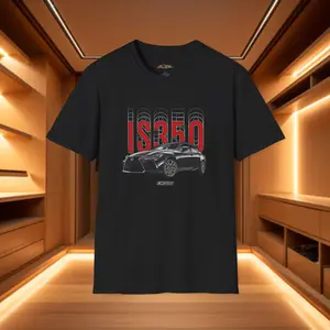 Black Lexus IS350 F Sport Car Enthusiast T-Shirt, Graphic Tee for Auto Lovers, Perfect Gift for Him, Car Shows, Casual Wear, Men & Women apparel