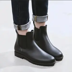 Stylish Waterproof Ankle Rain Boots for Women - Non-Slip, Short,  Fashion Outdoor Shoes with Comfortable Insoles and Easy Slip-On Design