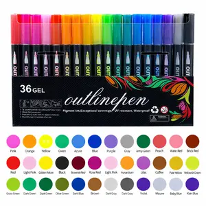 Outline Shimmer Markers 36 Glitter Metallic Gel Pens forColoring Trendy Kids Girls Ages 4-16 Christmas BirthdayGifts Art Crafts School Journaling Supplies