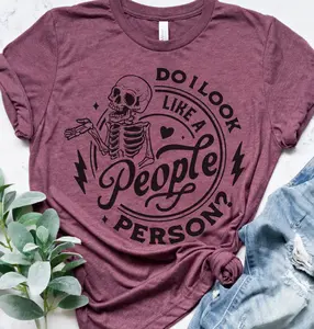 People Person T-Shirt Funny Relatable Tshirt Sarcastic Funny Tee Sarcasm Humor Shirt Sarcastic Humorous T-Shirt Soft Print Tshirt Sublimation Print Tee Casual Comfortable Shortsleeve Top Womenswear Graphic Crewneck
