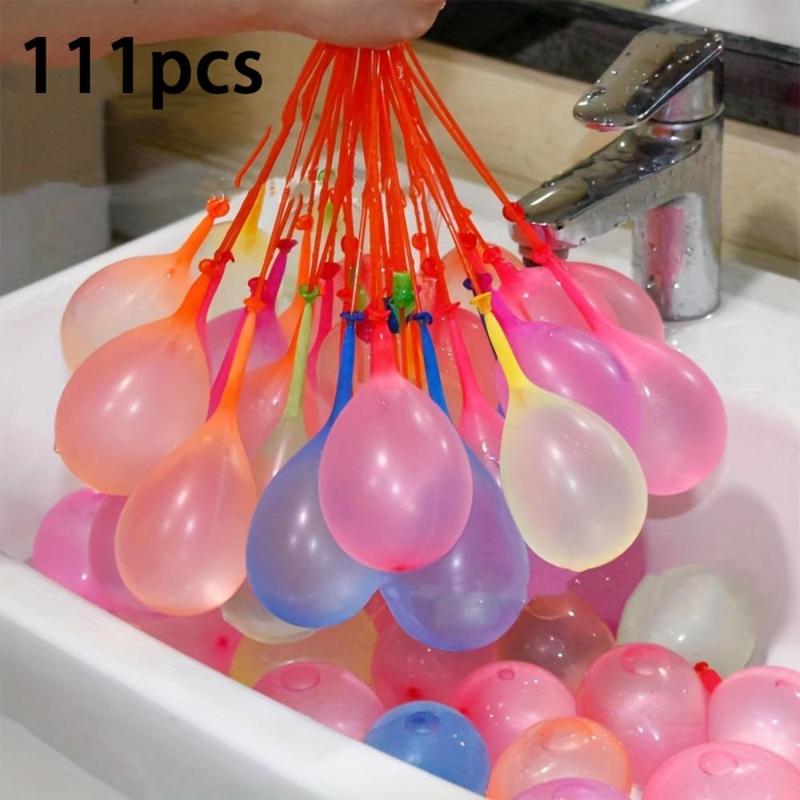 Inflatable Injection Balloon Random Color Water Balloon, 111pcs Quick Injection Water Balloons ...