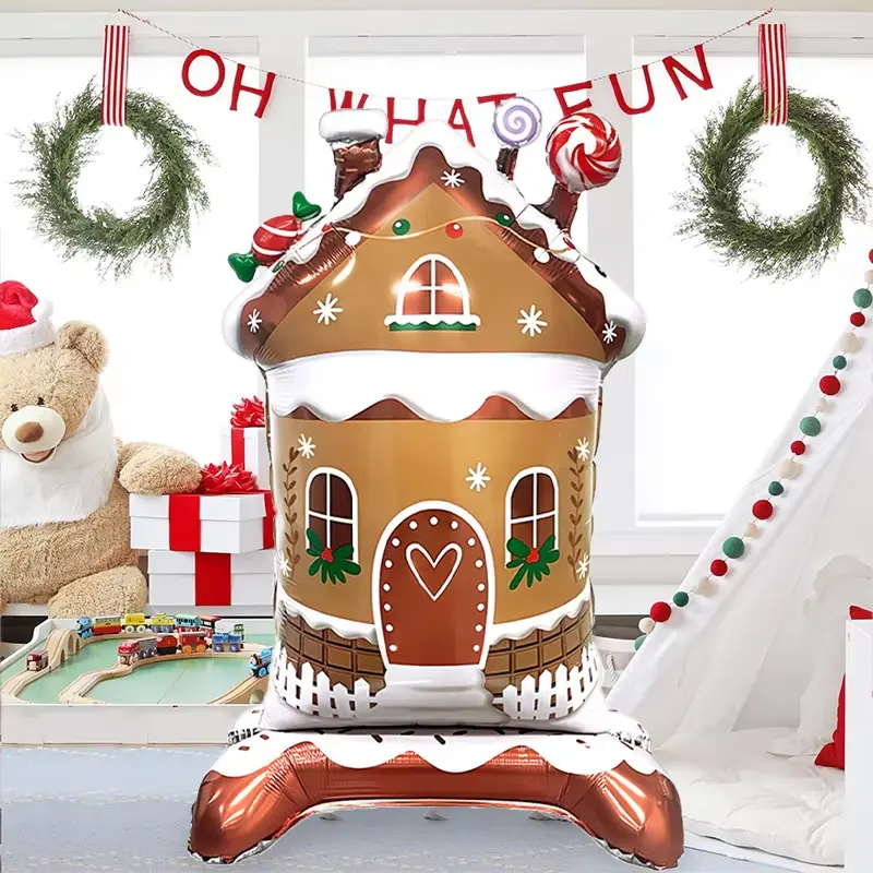 Gingerbread House Foil Balloon Decoration by Wizardi F07M1-48