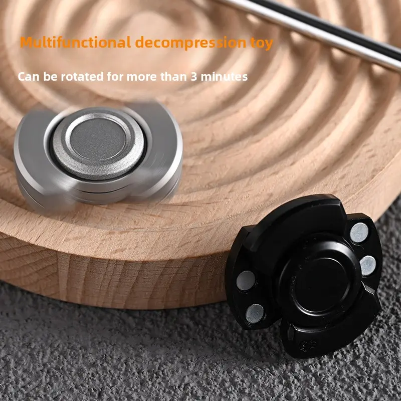 3-in-1 Fidget Spinner Compact Portable Multifunctional Stress Relief Toy Zinc Alloy Finger Spinner