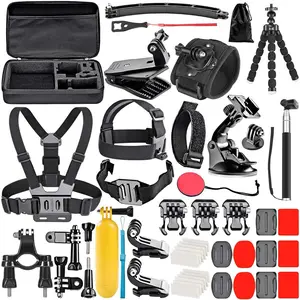Sports Camera Accessory Kit, Outdoor Photography Stabilizer, Camera Accessories for GoPro Hero 13 11 10 9 8 7 6 5 4 3+ 2/ GoPro Max/ Insta360/ DJI Osmo Action 1 2 3 4, Photographic Kit