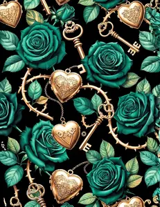 My Darkest Desire | Gothic Romance Junk Journal Kit | Black Emerald Gold Victorian Ephemera