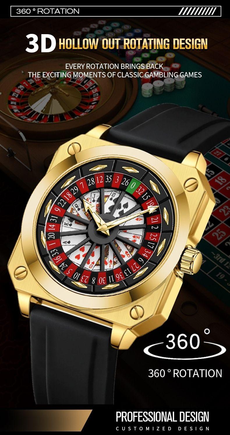 Swiss Brand New Rotating Fortune God Watch Fashion Men Wristwatch Creative Luminous Waterproof Automatic Quartz Watch