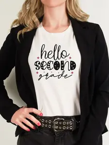 Hello Second Grade - Perfect Grade Level Teacher Team Shirt - Favorite