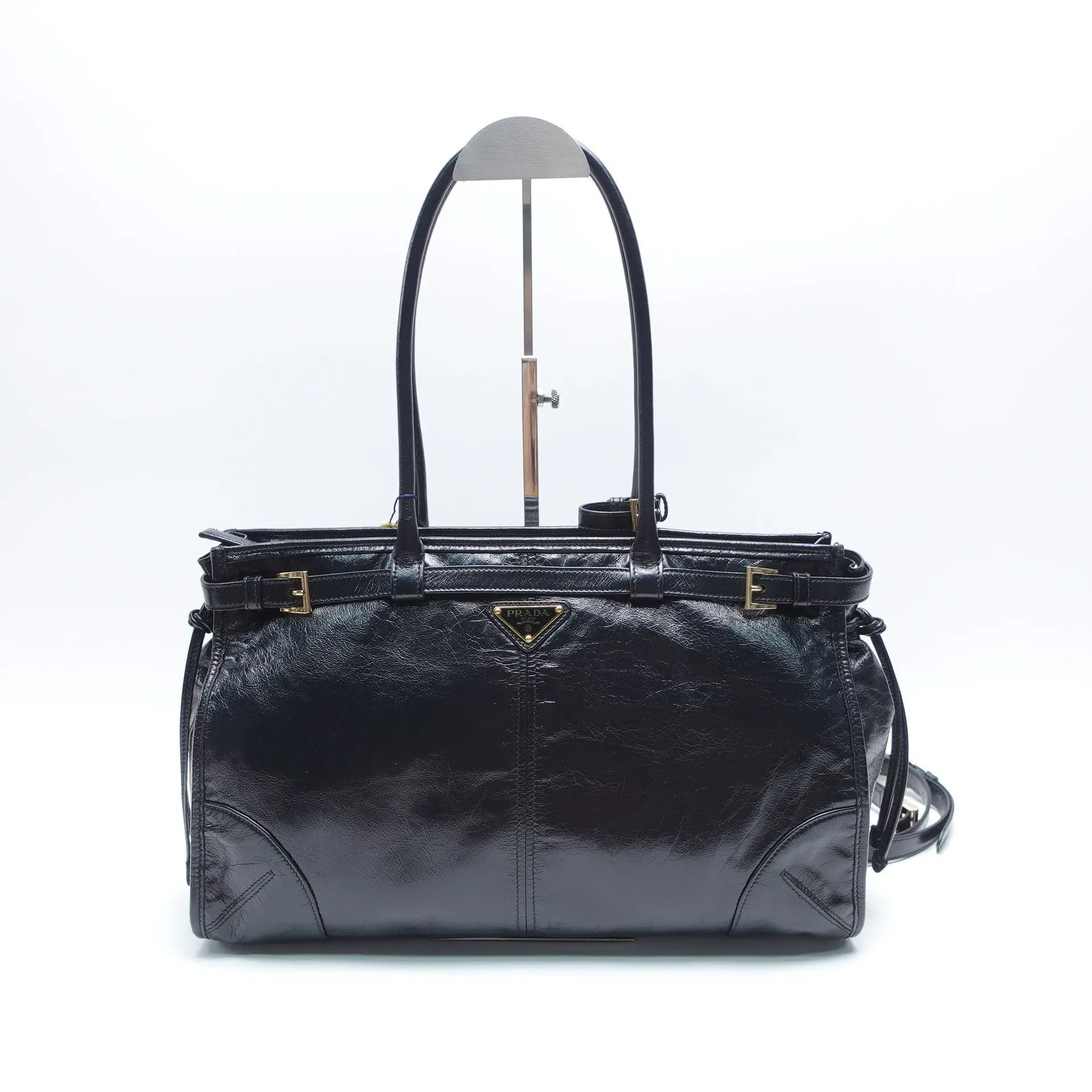 Pre-owned PRADA patent leather Shoulder Bag Black T10430984