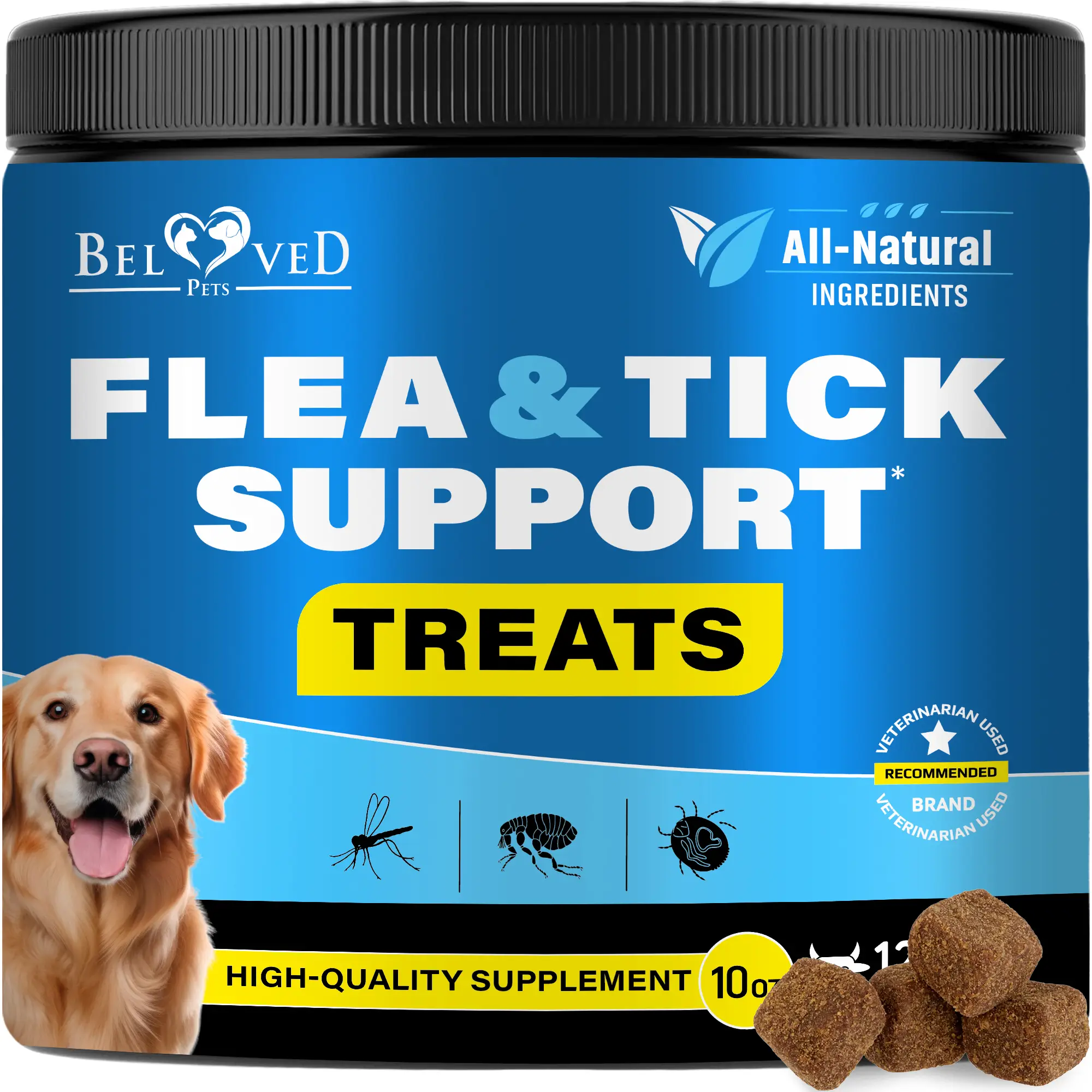 Flea and Tick Support Chewable Pills for Dogs (beef)