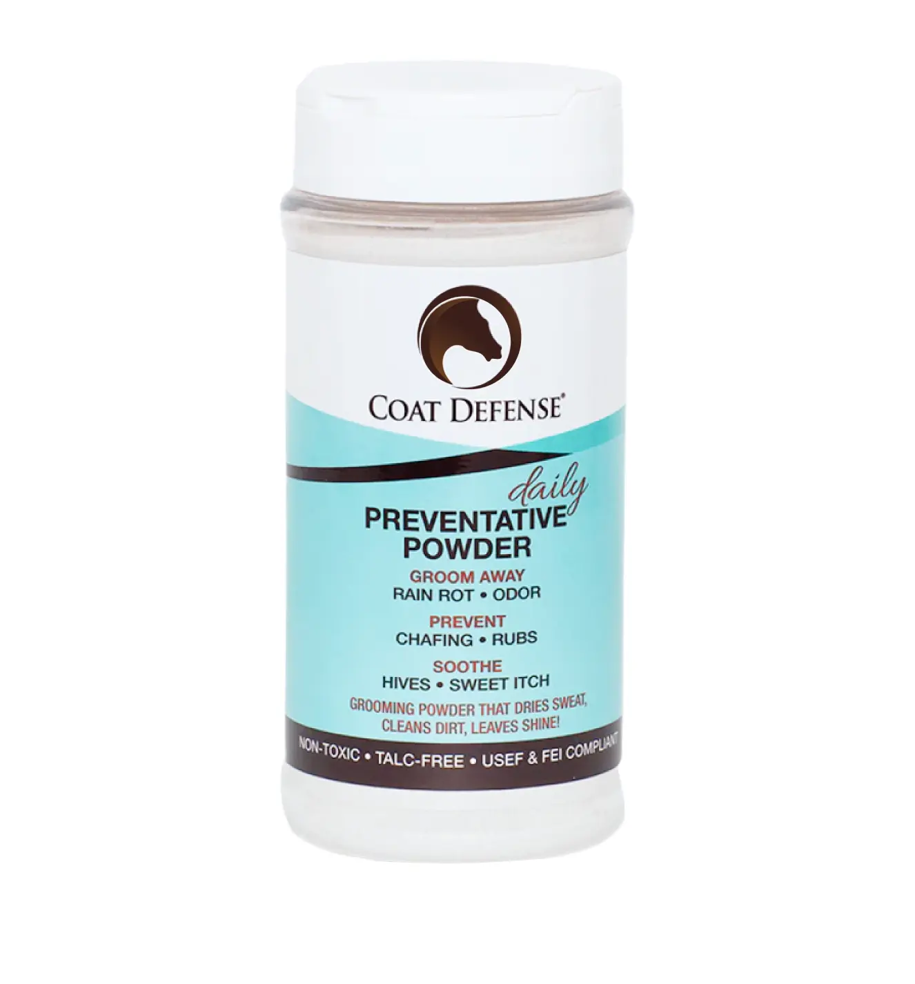 COAT DEFENSE® Daily Preventative Powder - Natural Safe Effective Solution for Equine Skin Issues Rain Rot Itch Odor Prevention & Treatment - Body Care
