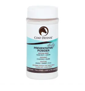 COAT DEFENSE® Daily Preventative Powder - Natural Safe Effective Solution for Equine Skin Issues Rain Rot Itch Odor Prevention & Treatment - Body Care