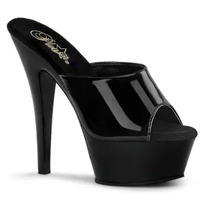 Pleaser Kiss-201 Womens Slides in Black